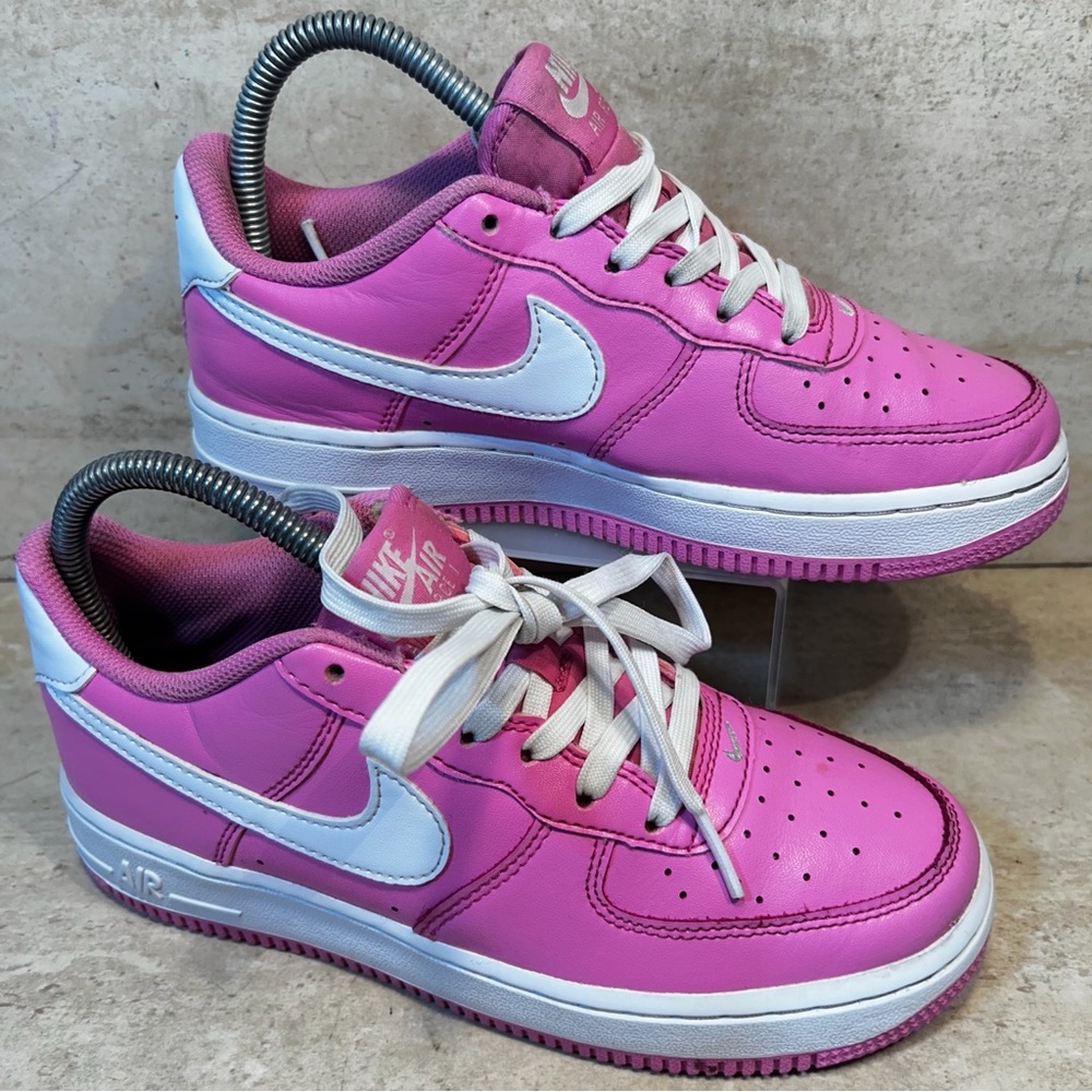 Nike Air Force 1 Low Pink White Kids Sneakers FV5948-600‎ Size 4Y